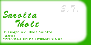 sarolta tholt business card